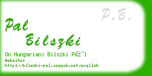 pal bilszki business card